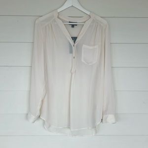 NWT ModCloth cream blouse size M